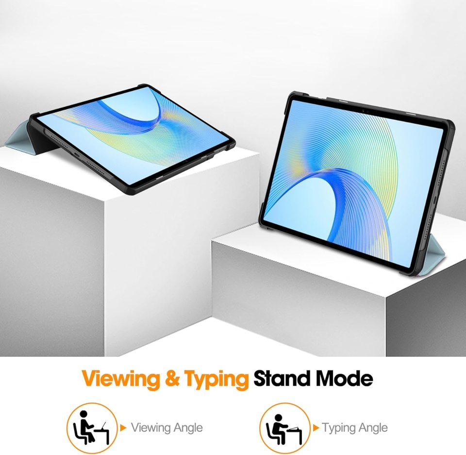 Husa tableta pentru Honor Pad X8a, SKYDDAR INNOVATION, cu suport Multi-Unghi si functie Sleep/Wake, FoldPro, Unicorn, set cu sticker - 2 | YEO