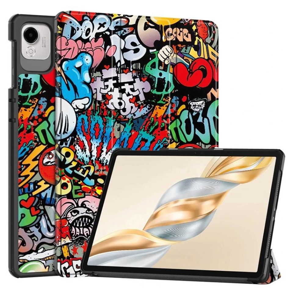 Husa tableta pentru Honor Pad X9a / X9 / X8 Pro / X9 Pro, SKYDDAR INNOVATION, cu suport Multi-Unghi si functie Sleep/Wake, FoldPro, Urban vibe, set cu sticker