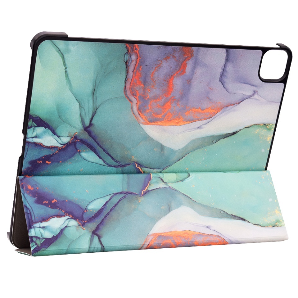 Husa tableta pentru iPad Air 13 (2024) / Air 13 (2025), SKYDDAR INNOVATION, cu suport Multi-Unghi si functie Sleep/Wake, FoldPro, Green time, set cu sticker - 3 | YEO
