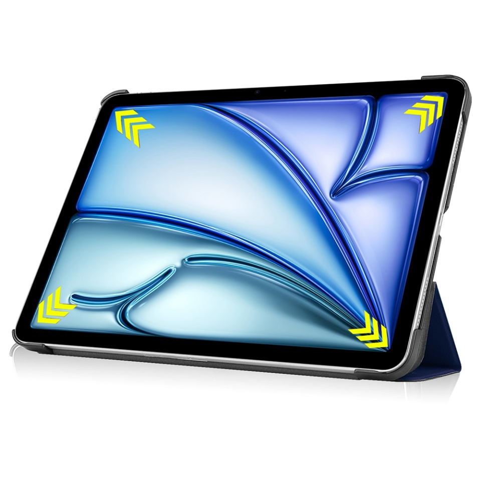 Husa tableta pentru iPad Air 13 (2024) / Air 13 (2025), SKYDDAR INNOVATION, cu suport Multi-Unghi si functie Sleep/Wake, FoldPro, Albastru, set cu sticker - 3 | YEO