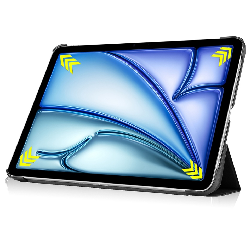 Husa tableta pentru iPad Air 13 (2024) / Air 13 (2025), SKYDDAR INNOVATION, cu suport Multi-Unghi si functie Sleep/Wake, FoldPro, Negru, set cu sticker - 3 | YEO