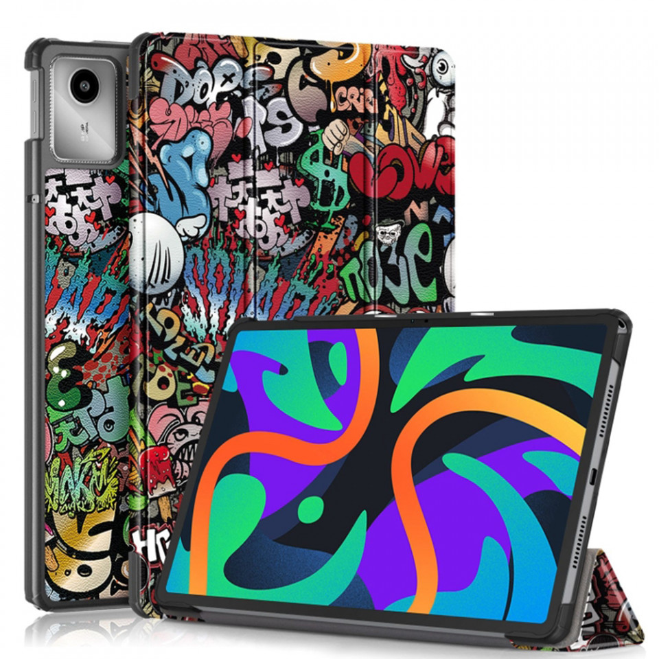 Husa tableta pentru Lenovo Tab M11 cu suport Multi-Unghi și functie Sleep/Wake , SKYDDAR FoldVision Colour - Urban vibe