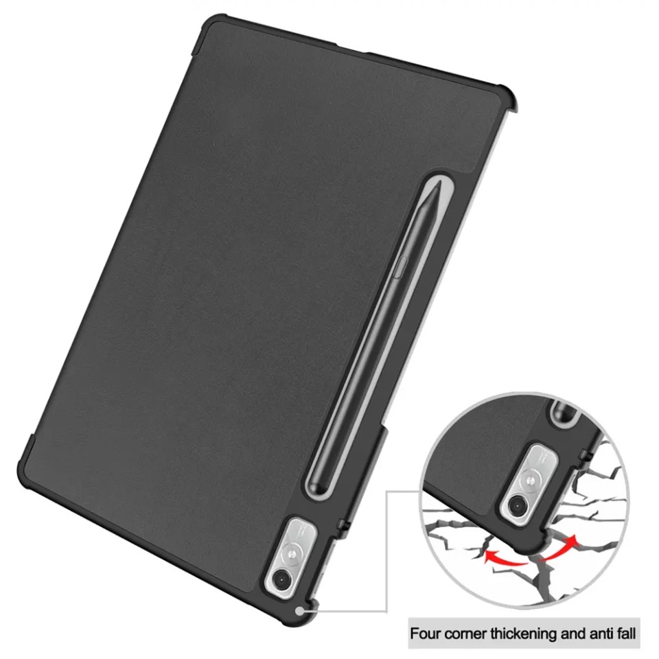 Husa tableta pentru Lenovo Tab P11 Pro Gen 2 11.2, SKYDDAR INNOVATION, cu suport Multi-Unghi si functie Sleep/Wake, FoldPro, Rosu, set cu sticker - 2 | YEO