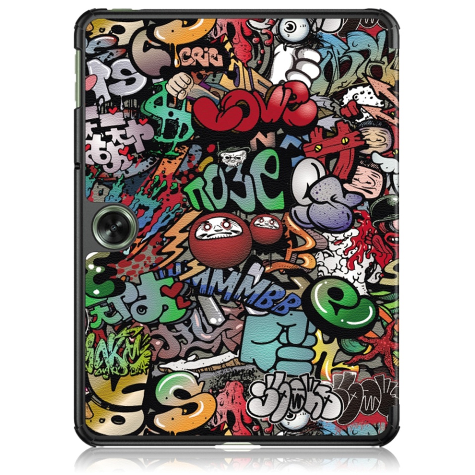Husa tableta pentru OnePlus Pad Go / Oppo Pad Air2 / Oppo Pad Neo, SKYDDAR INNOVATION, cu suport Multi-Unghi si functie Sleep/Wake, FoldPro, Urban vibe, set cu sticker - 2 | YEO