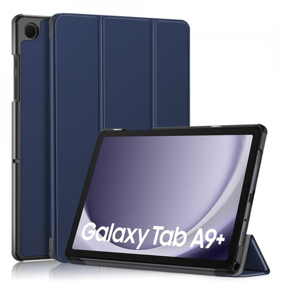 Husa tableta pentru Samsung Galaxy Tab A9 Plus cu suport Multi-Unghi și functie Sleep/Wake , SKYDDAR FoldVision - Albastru