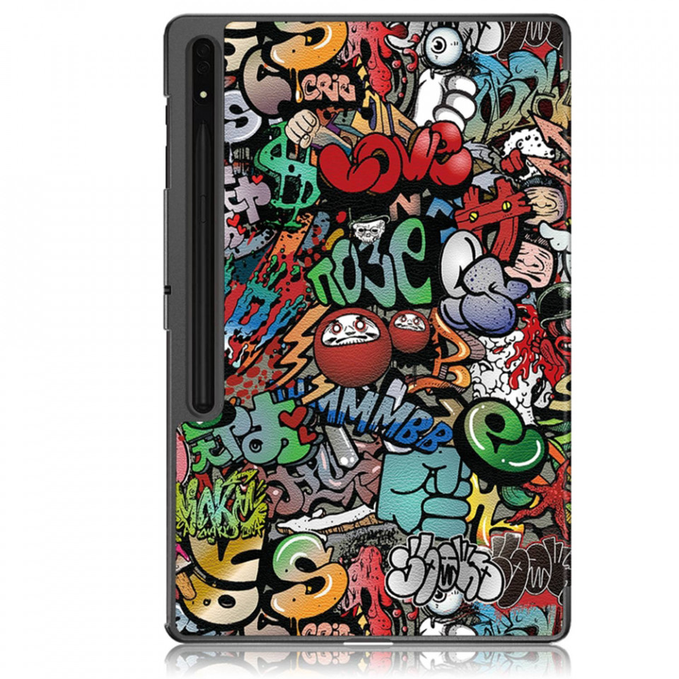Husa tableta pentru Samsung Galaxy Tab S8 Ultra cu suport Multi-Unghi și functie Sleep/Wake , SKYDDAR FoldVision Colour - Urban vibe - 1 | YEO