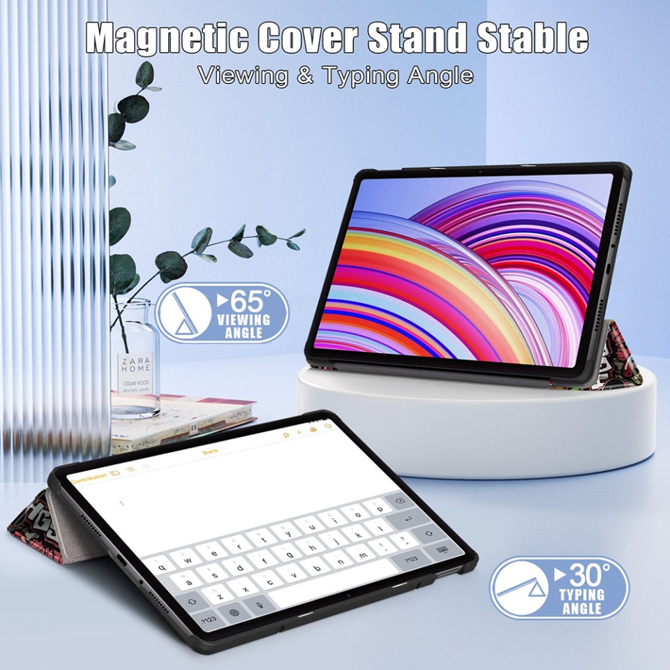 Husa tableta pentru Xiaomi Redmi Pad Pro / Poco Pad cu suport Multi-Unghi și functie Sleep/Wake, SKYDDAR FoldVision - Urban vibe - 3 | YEO