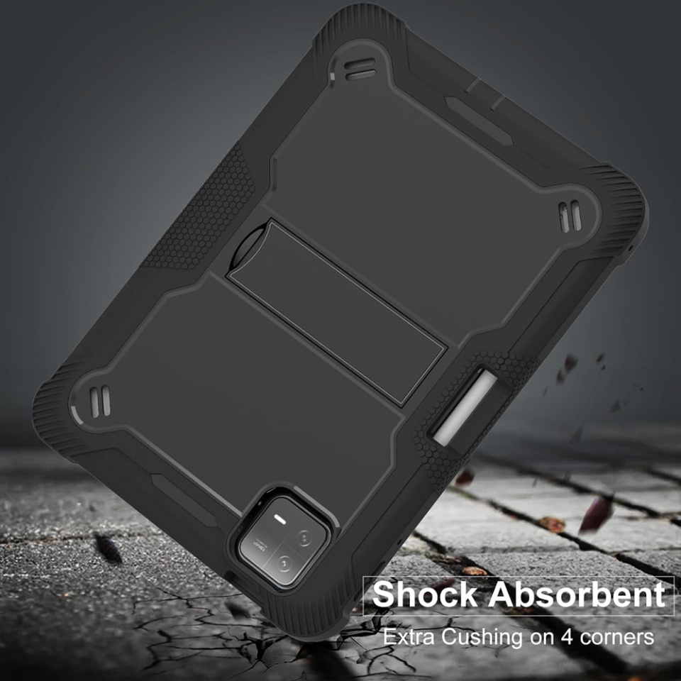 Husa tableta Xiaomi Pad 6 / Pad 6 Pro, Ideala pentru Utilizare Zilnica, Antisoc si Anti-zgarieturi, SKDR TabArmor - Negru - 1 | YEO
