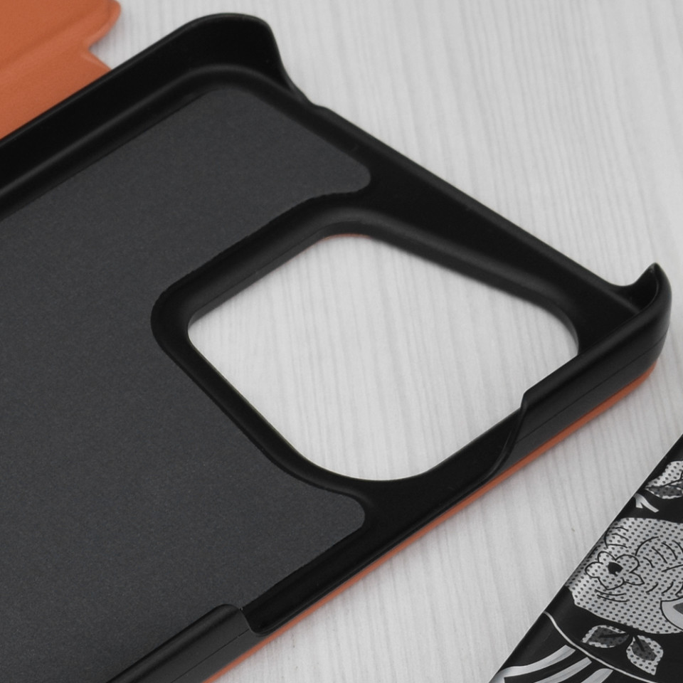 Husa Xiaomi Redmi Note 13 4G tip carte, Techsuit eFold - Portocaliu - 2 | YEO