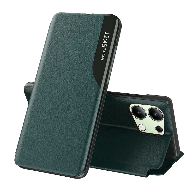 Husa Xiaomi Redmi Note 13 4G tip carte, Techsuit eFold - Verde