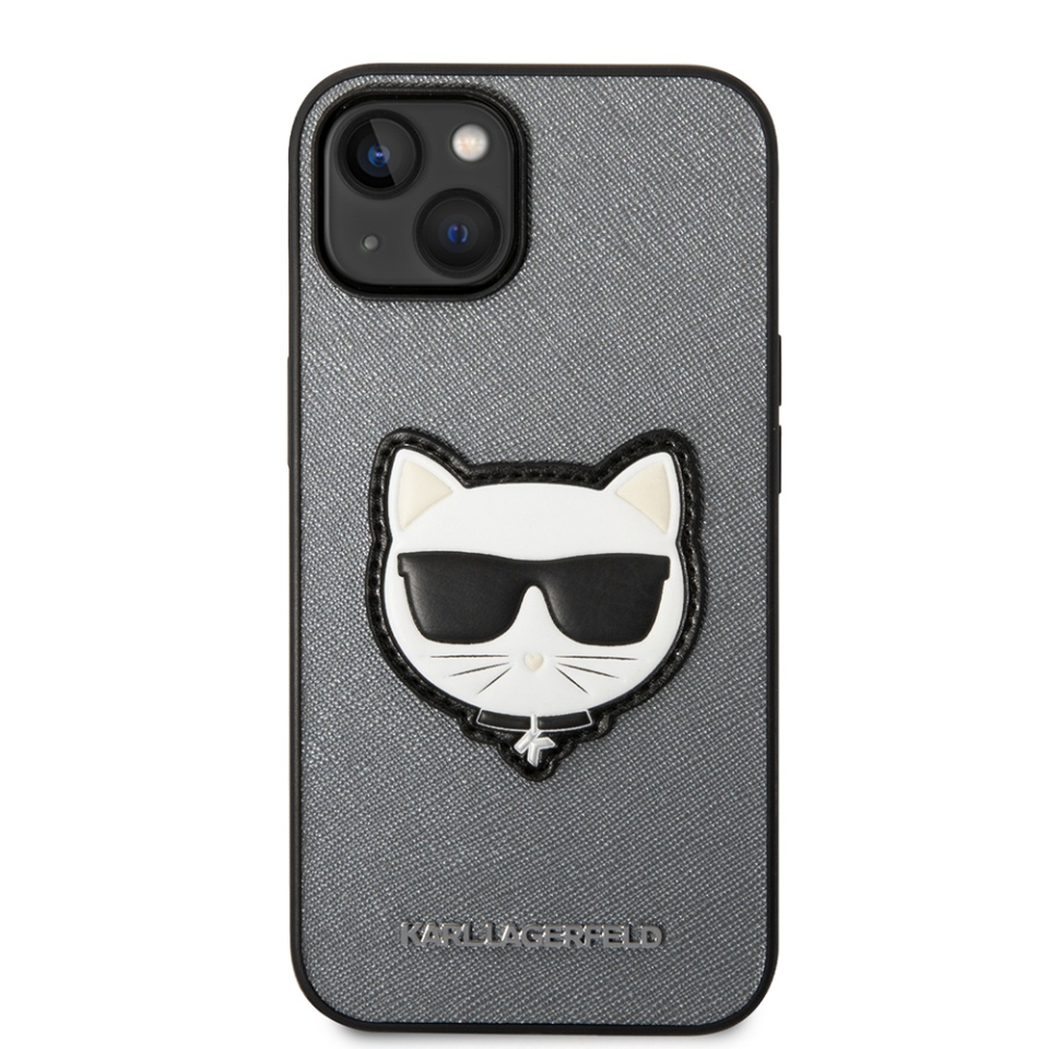 Huse pentru iPhone 14, Karl Lagerfeld, Saffiano, Gri - 2 | YEO