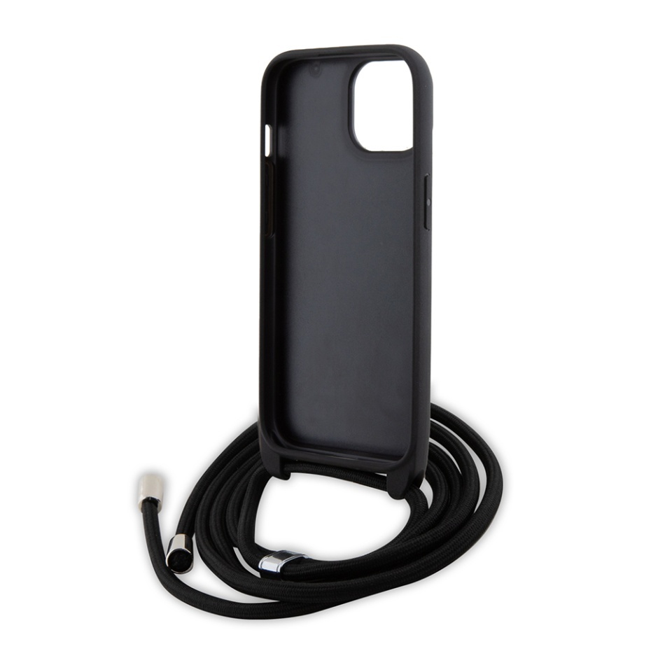 Huse pentru iPhone 15, Karl Lagerfeld, Saffiano Crossbody, Negru - 3 | YEO