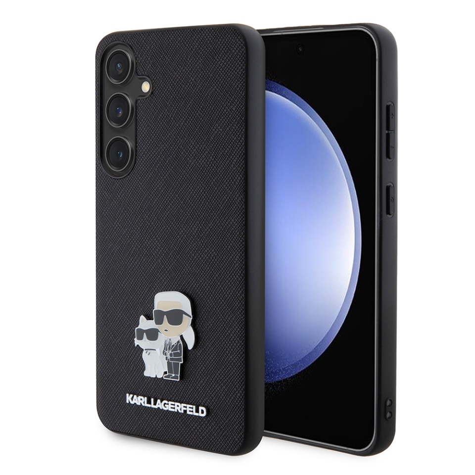 Huse pentru Samsung Galaxy S24 Plus, Karl Lagerfeld, Saffiano, Negru