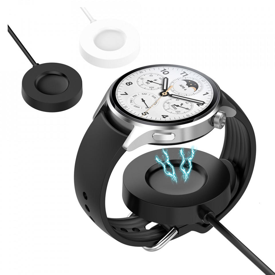 Incarcator wireless pentru Xiaomi Watch S1 Pro, USB, 4W - Techsuit (TXC6) - Black - 3 | YEO