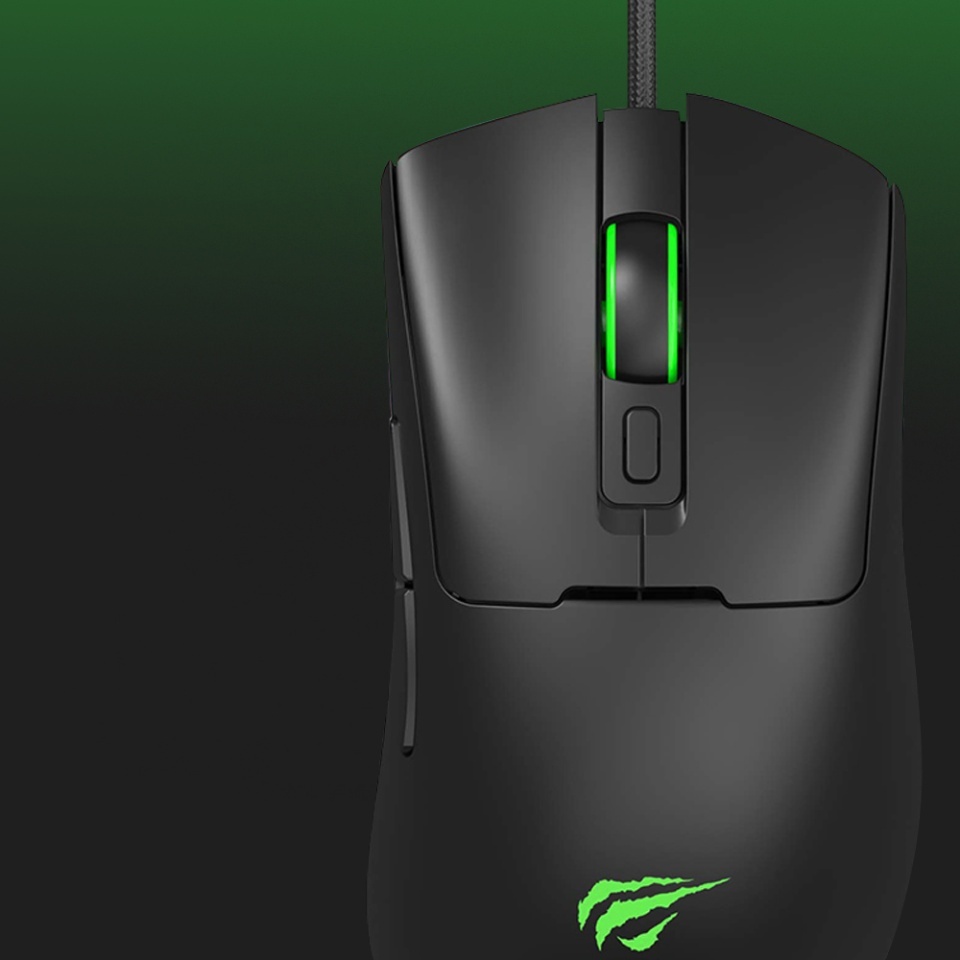 Mouse gaming, 800–12000 DPI, USB, 1.6m, 5V, Havit MS966, Negru - 3 | YEO