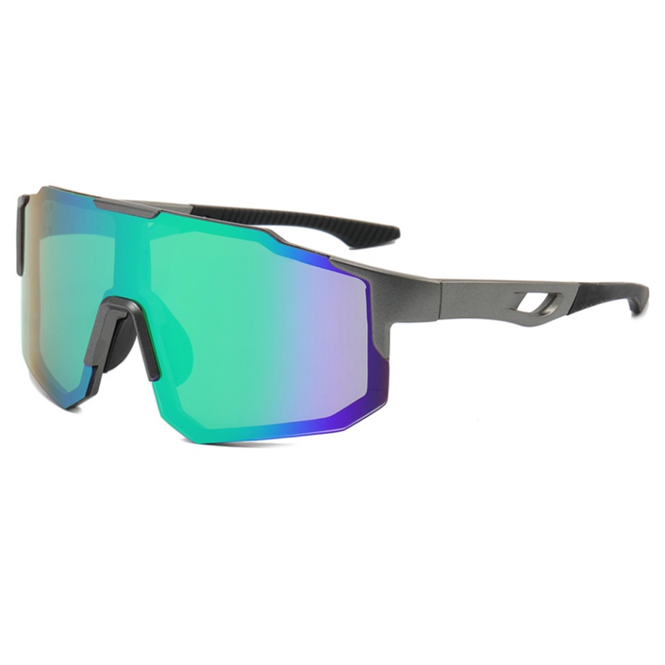Ochelari de Ciclism și Activități Sportive Outdoor, cu Protecție UV, Ramă PC, Unisex 9337 - Gun Verde