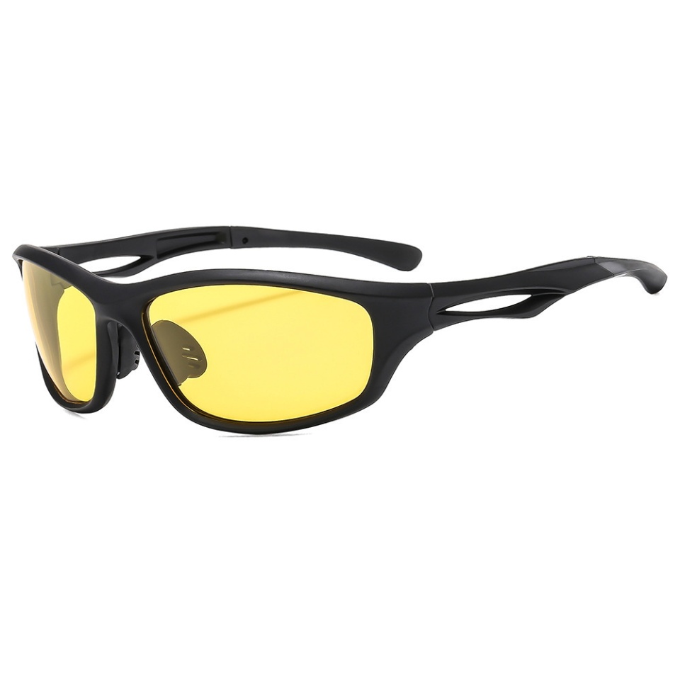 Ochelari de Ciclism și Activități Sportive Outdoor, Polarizați, Ramă PC, Unisex - Negru Galben
