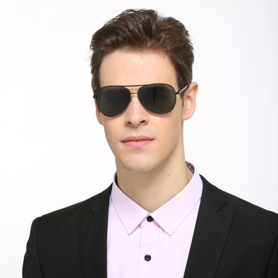 Ochelari de soare barbati, Polarizati, Skyddar 2150, Verde;auriu - 2 | YEO
