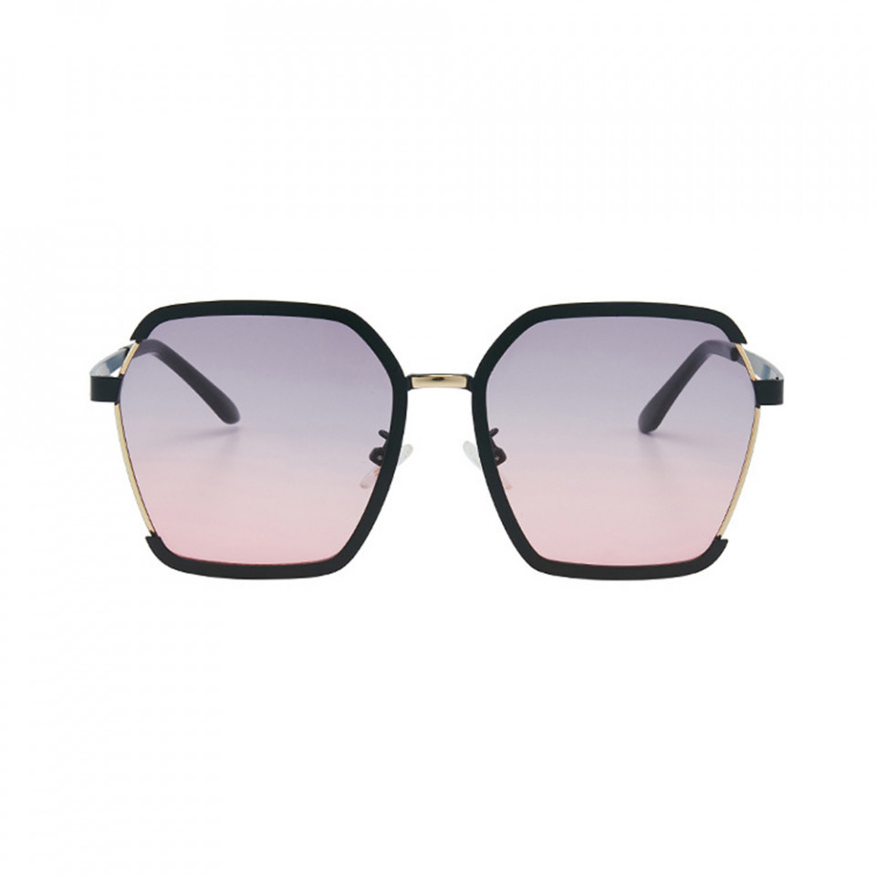 Ochelari de soare dama cu protectie UV (191), Techsuit - Negru Gri Roz - 1 | YEO
