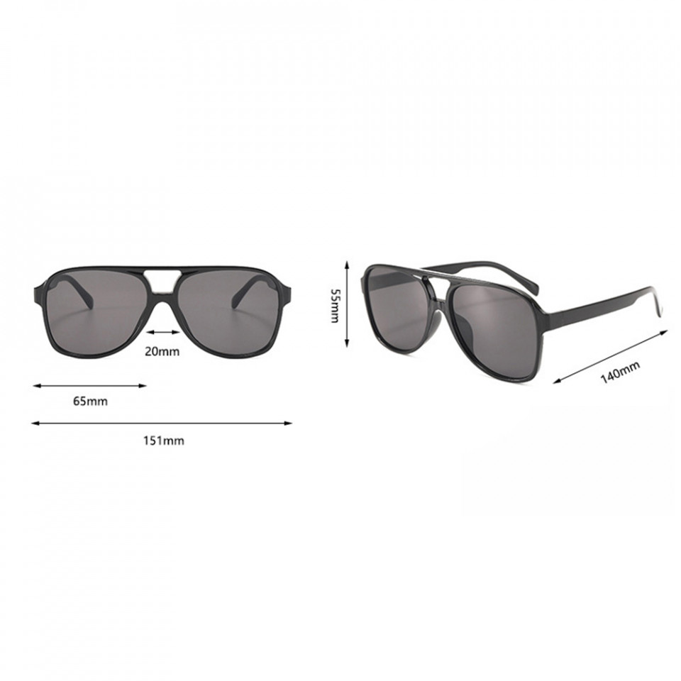Ochelari de soare Unisex cu protectie UV (98061), Techsuit - Negru / Gri - 2 | YEO