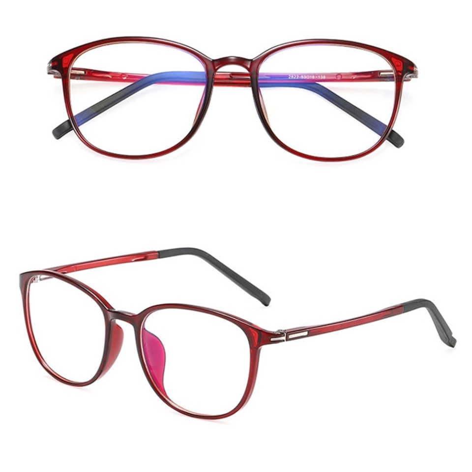Ochelari Protectie Calculator, Ecran Telefon, Televizor, Gaming, anti Lumina Albastra, Antireflex, fara Dioptrii, SKDR OptiGlow F2822 - Rosu - 2 | YEO