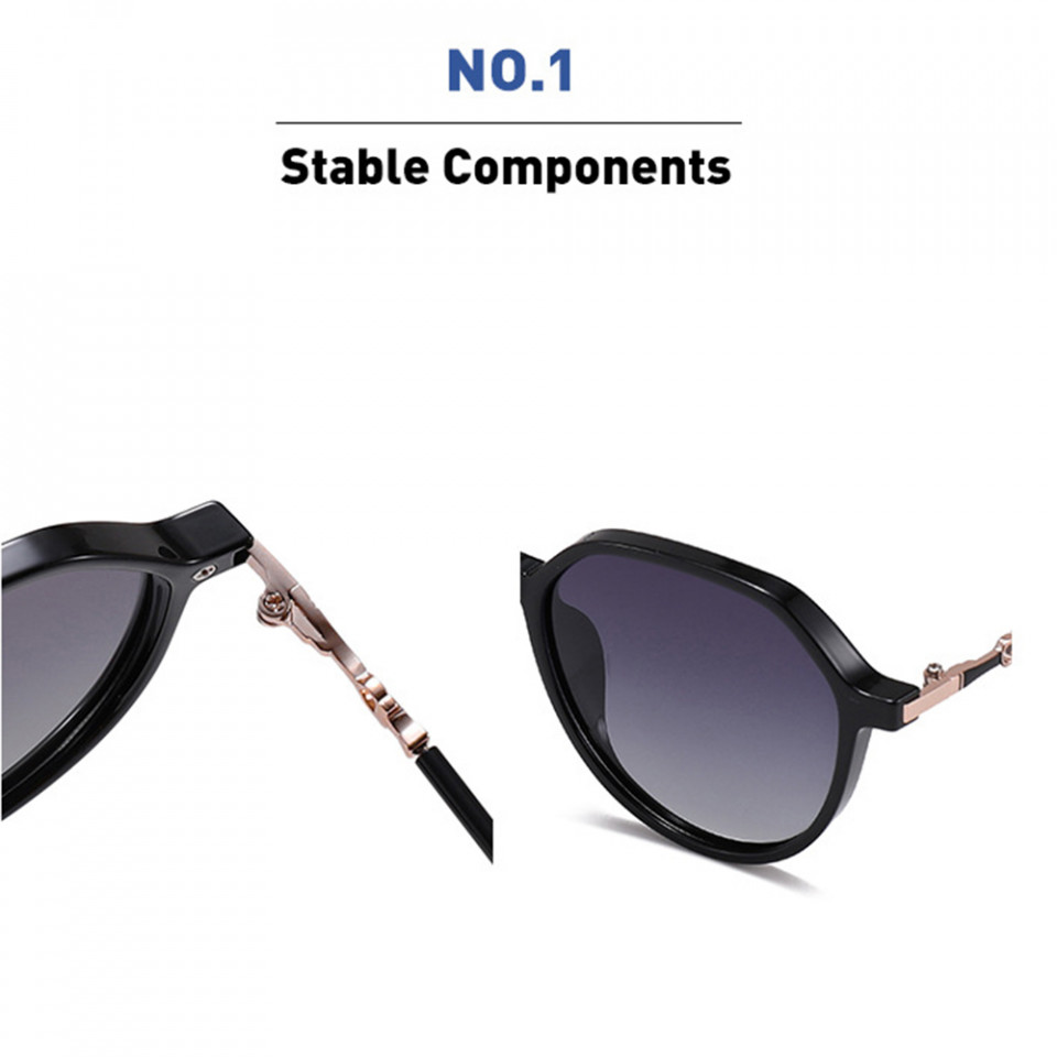 Ochelari soare unisex cu protectie UV (2203), Techsuit - Black / Gradient Gray - 2 | YEO