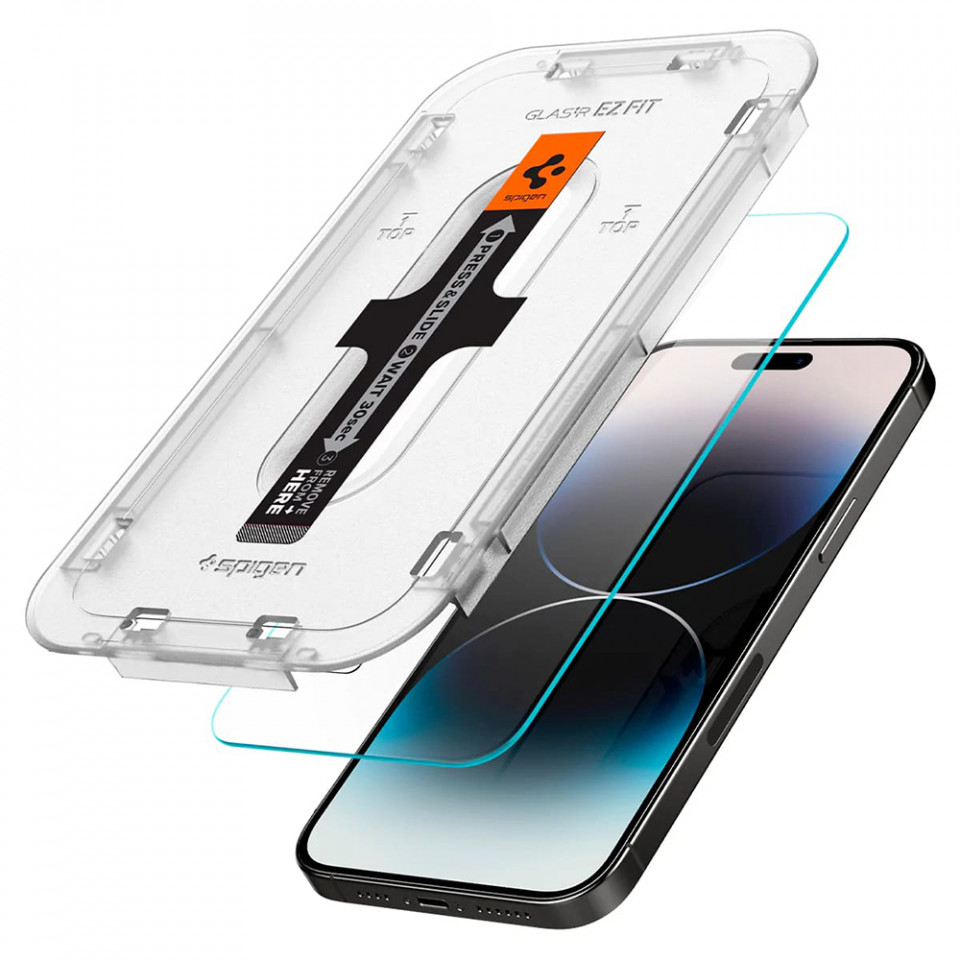[Pachet 2x] Folie iPhone 14 Pro Max GLAS.TR Ez-Fit 9H - Clear - 3 | YEO