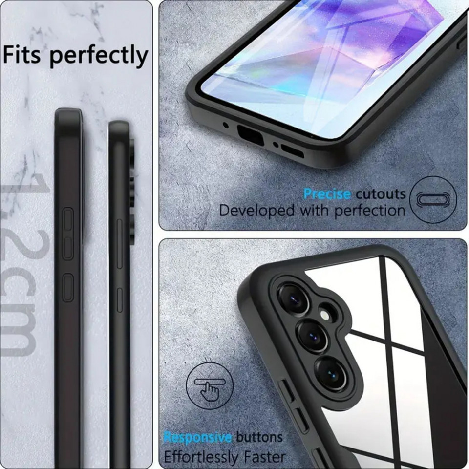 [Pachet 360°] Husa + Folie pentru Samsung Galaxy S23 FE, SKDR ColorShield 360° - Albastru - 3 | YEO