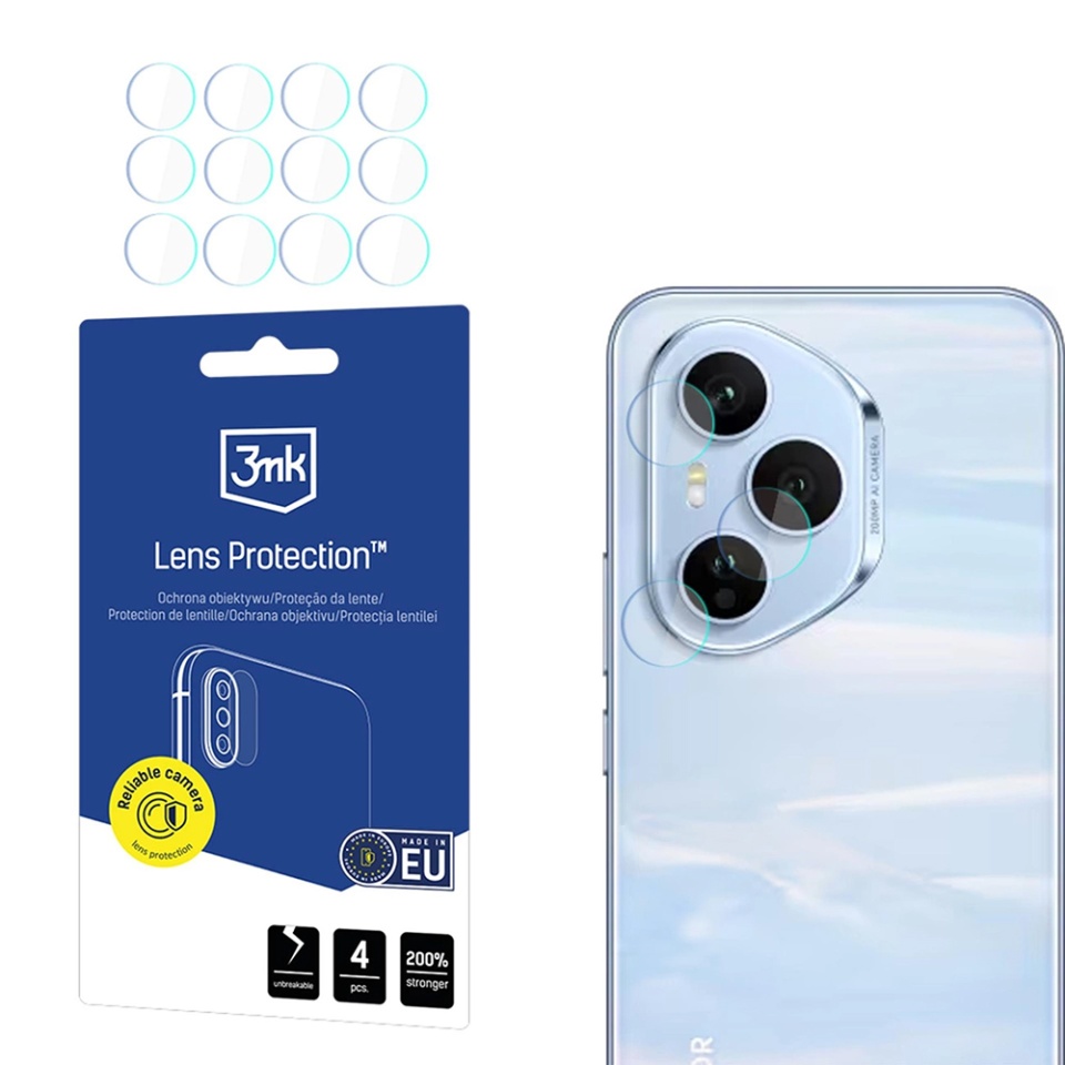 [Pachet 4x] Folie camera pentru Honor 400 Pro, 3mk Lens Protection, Transparenta