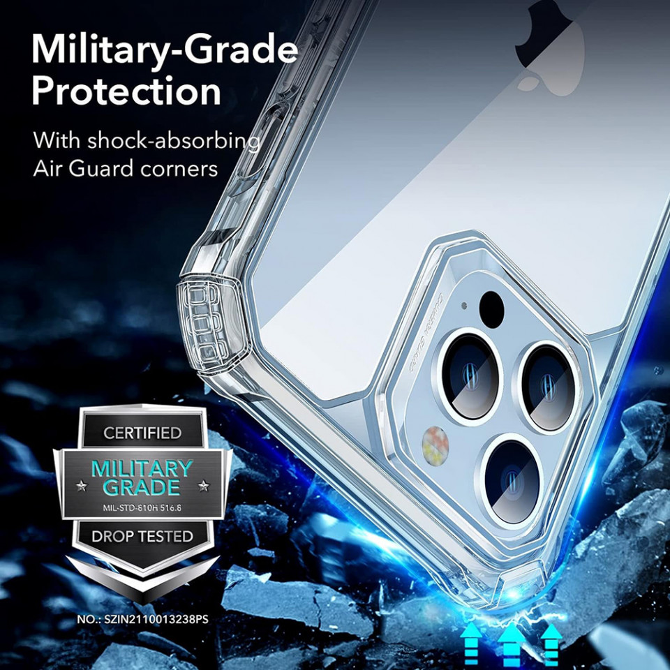 [Pachet Husa + Folie] iPhone 13 Pro Max, Air Armor ESR - Transparenta - 1 | YEO