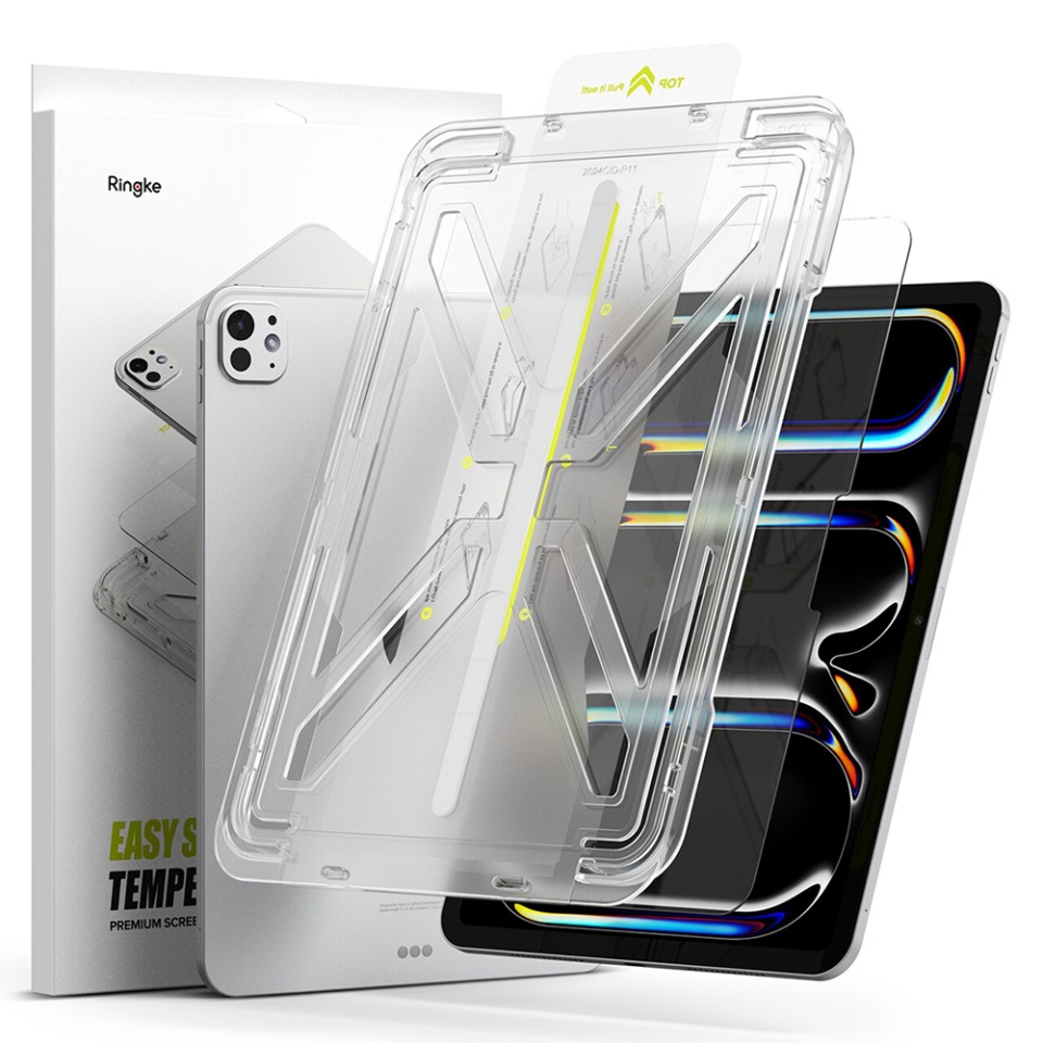 [Pachet x2] Folie sticla iPad Pro 11 (2024), Claritate si Protectie Maxima, Strat Oleofobic Anti-Amprenta, Ringke Easy Slide - Transparenta