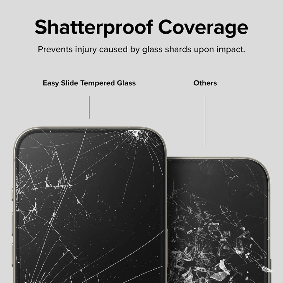 [Pachet x2] Folie sticla iPhone 16 Pro Max, Claritate si Protectie Maxima, Strat Oleofobic Anti-Amprenta, Ringke Easy Slide - Transparenta - 3 | YEO