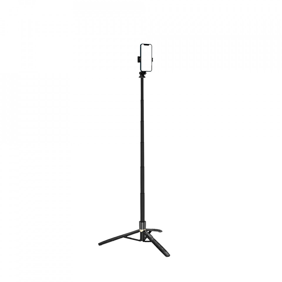 Selfie Stick GoPro si Trepied cu Telecomanda, 156cm, Techsuit (Q16), Negru - 2 | YEO