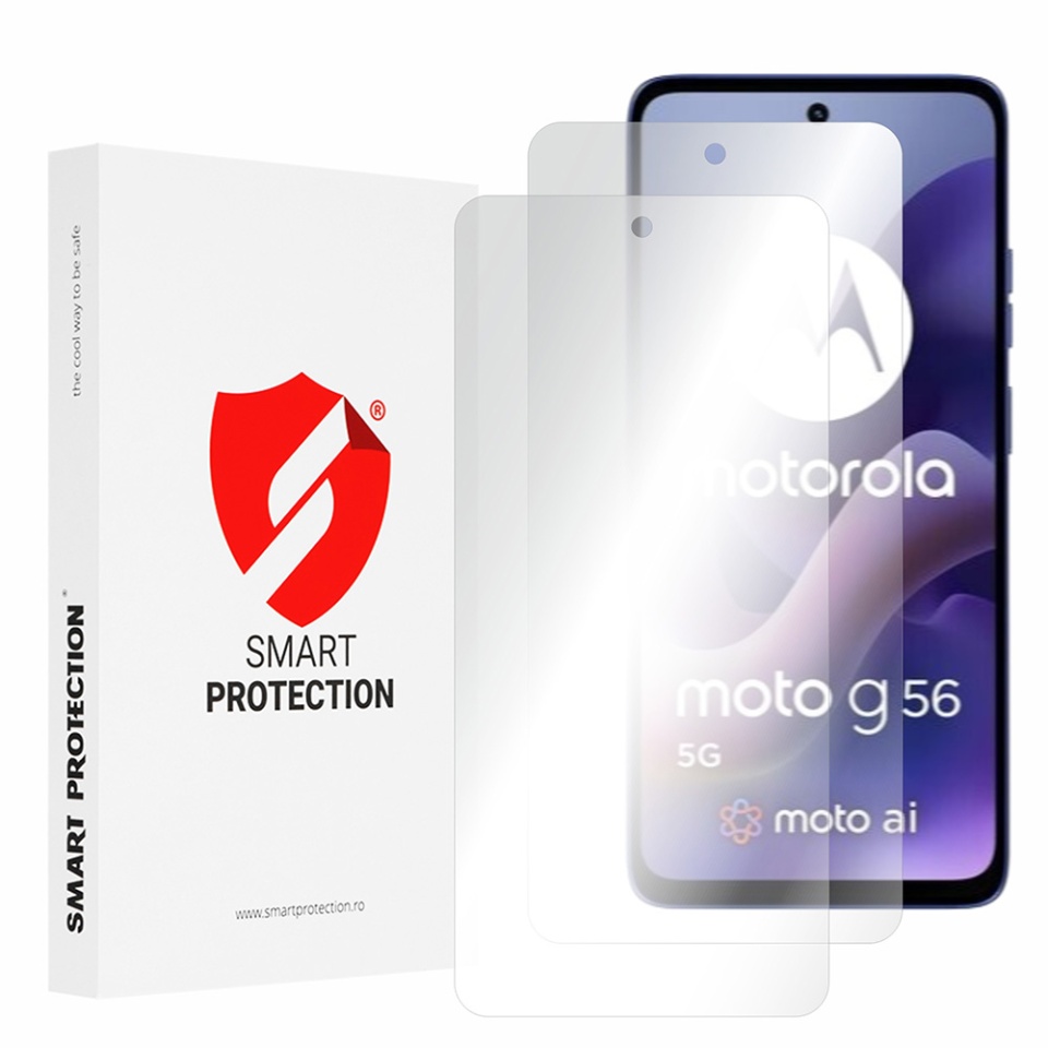 [SET 2x] Folie de protectie Motorola Moto G56, Premium Classic, Smart Protection, Transparent
