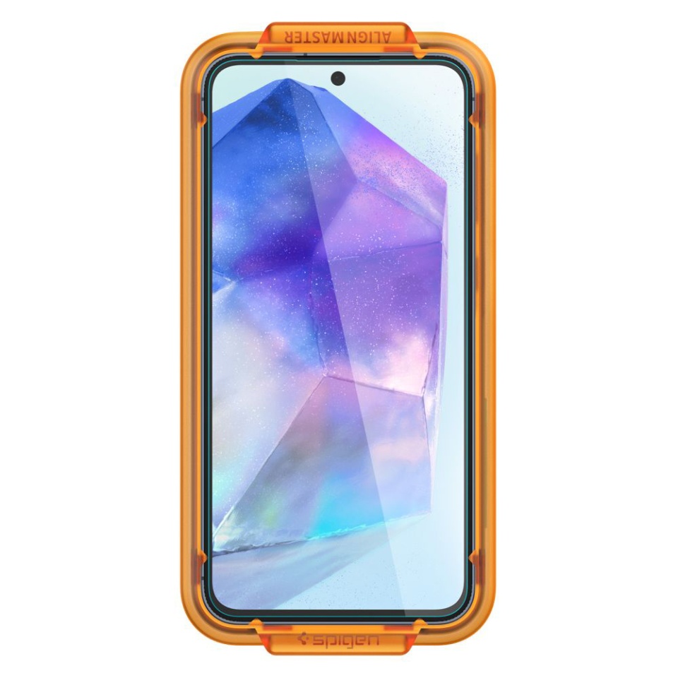 [SET 2x] Folie sticla securizata Samsung Galaxy A55 5G, Glas.tR Align Master, Spigen, Transparent - 2 | YEO
