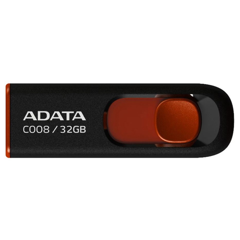 Stick de Memorie USB 2.0 FlashDrive, 32GB, Adata, AC008, Negru - 1 | YEO