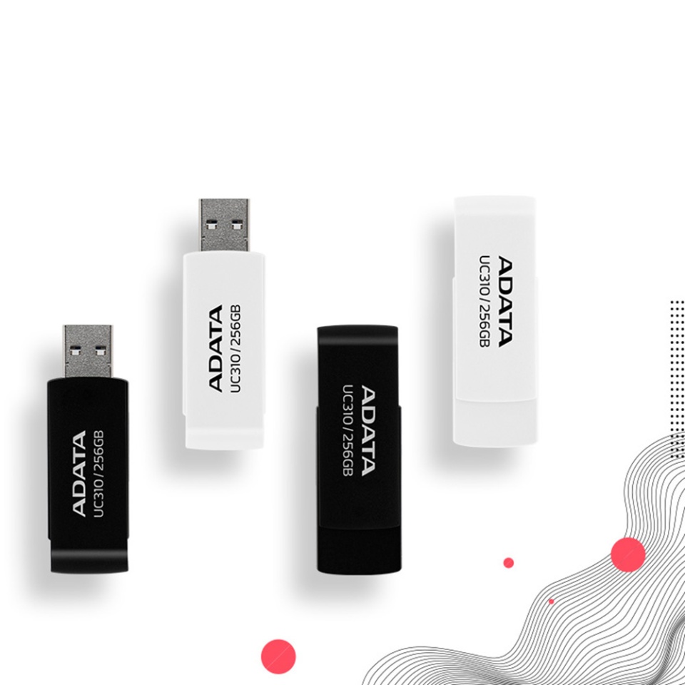 Stick de Memorie USB 3.2 FlashDrive, 128GB, Adata UC310, Negru - 3 | YEO