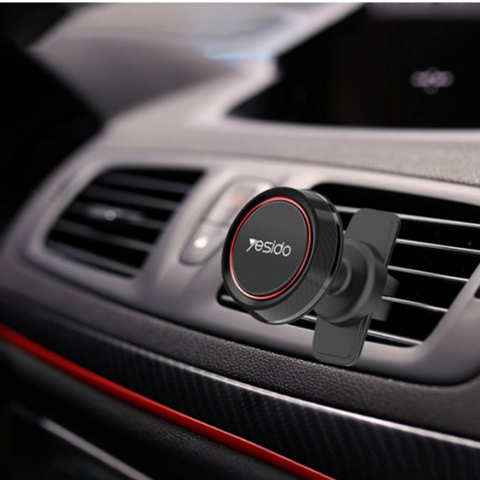 Suport Auto cu Prindere Automata pentru Grila de Ventilatie, Yesido C61 - Negru - 1 | YEO