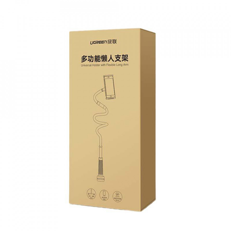 Suport Birou, Clama Prindere, Brat Ajustabil, 120cm, Dimensiune Max 6.5 inch, Ugreen, Negru - 6