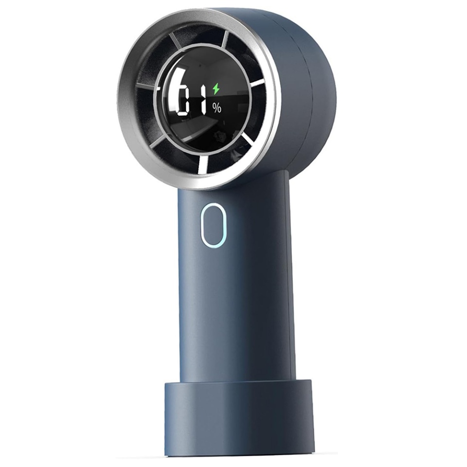 Ventilator Portabil, HX130, USB-C, Compact si Usor, set cu sticker, Albastru