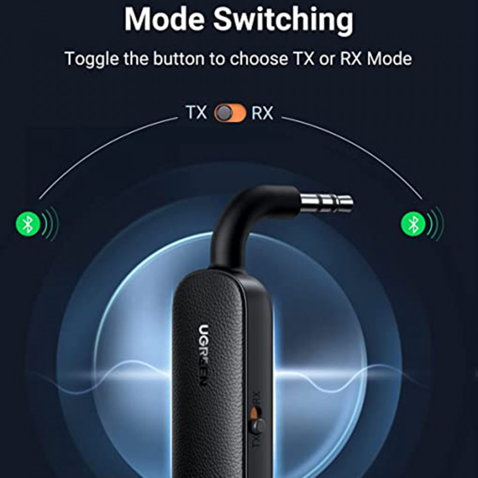 Adaptor audio Bluetooth (80893), aux Jack 3.5mm, Ugreen - Negru - 1 | YEO
