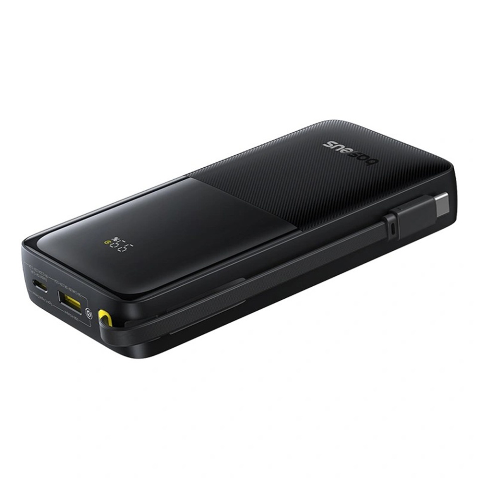 Baterie Externa Bipow 2 Baseus, 20000mAh, cablu USB-C incorporat, 20W, Negru - 3 | YEO