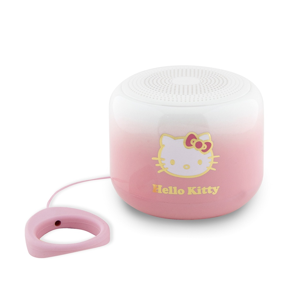 Boxa Portabila Hello Kitty Bluetooth, Wireless Speaker Electroplate Gradient, 5.0, Type-C, 3W, 800mAh, Roz