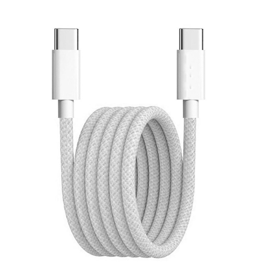 Cablu de Date compatibil cu Apple, Android, Type-C, Super Fast Charging, PD60W, Flexibil, Durabil, 1m, PCB114D - Alb