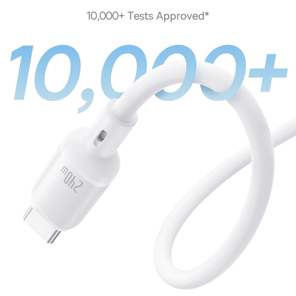 Cablu de date Type-C la Type-C, Fast Charging, 480Mbps, Silicone, 1m, Baseus Data Cable PicoGo, Bleu - 3 | YEO