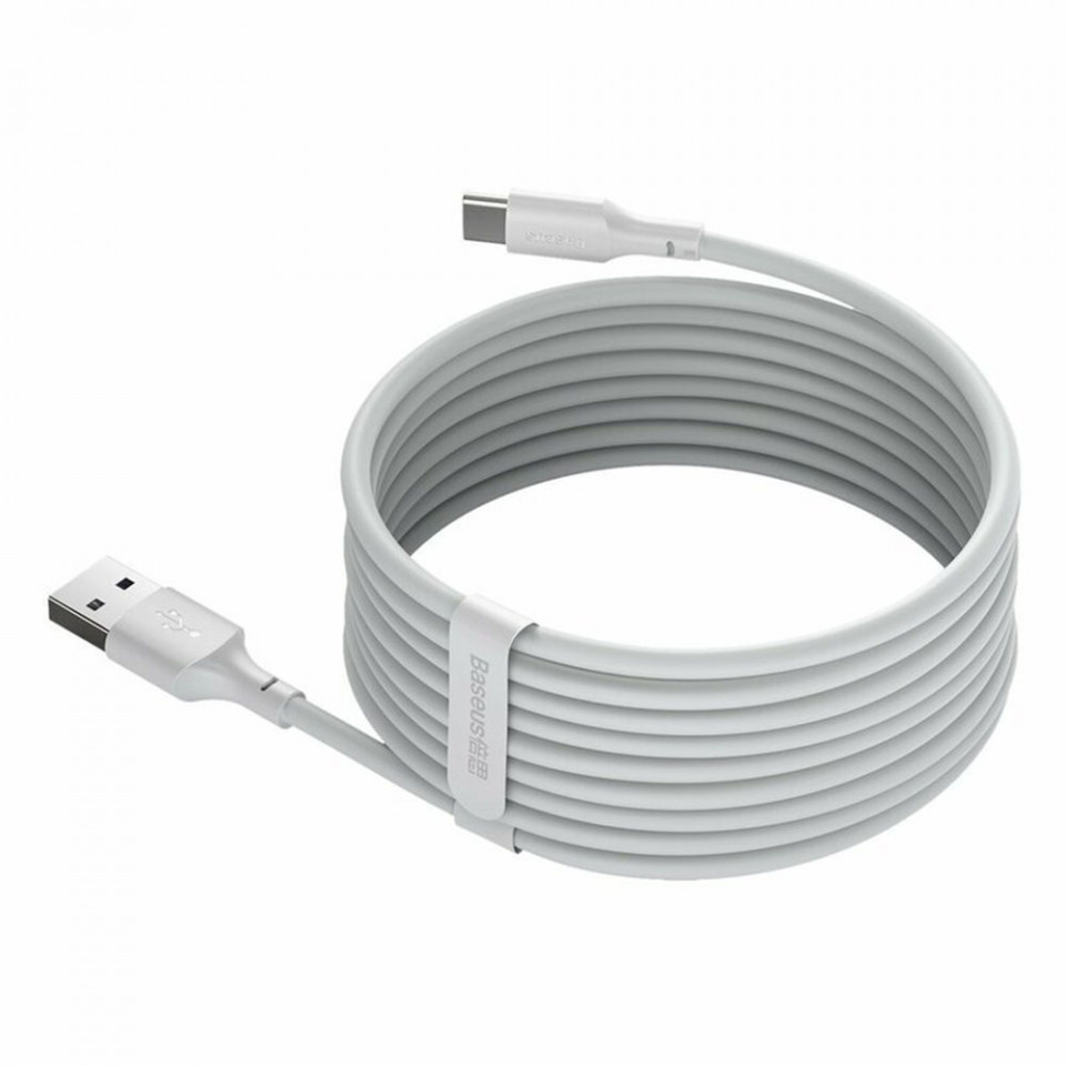 Cablu de Date USB la Type-C, Fast Charging 5A, 40W, 1.5m (set 2) - Baseus (TZCATZJ-02) - White - 3 | YEO