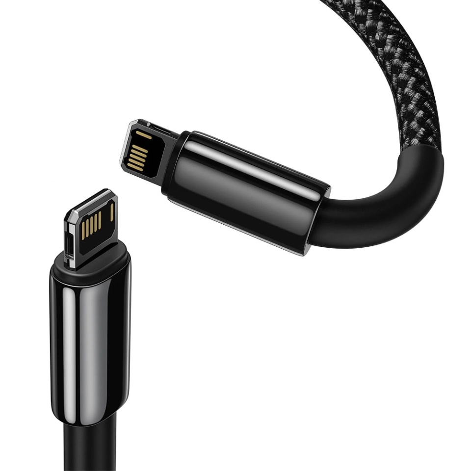 Cablue de Date Type-C la Lightning 20W, Fast Charging, 1m, Baseus Tungsten Gold, Negru - 3 | YEO