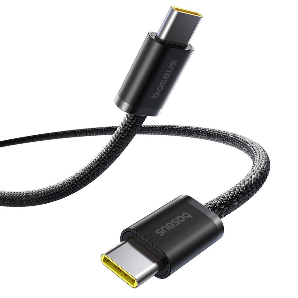 Cablue de date Type-C la Type-C Fast Charge, 100W, 480Mbps, Smart Chip, 1m, Baseus Dynamic 4 Series, Negru - 3 | YEO