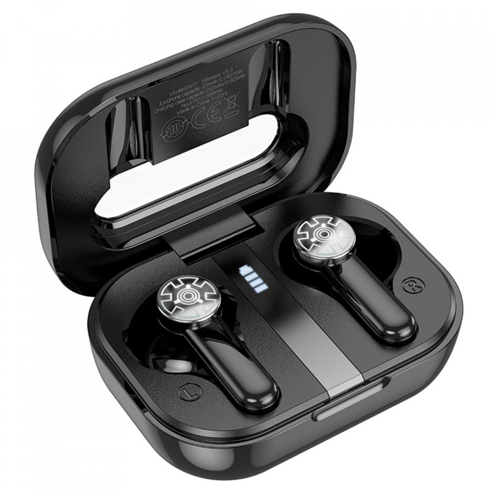 Casti Bluetooth True Wireless Stereo, Hoco Perfection (EW31) - Albastru - 3 | YEO