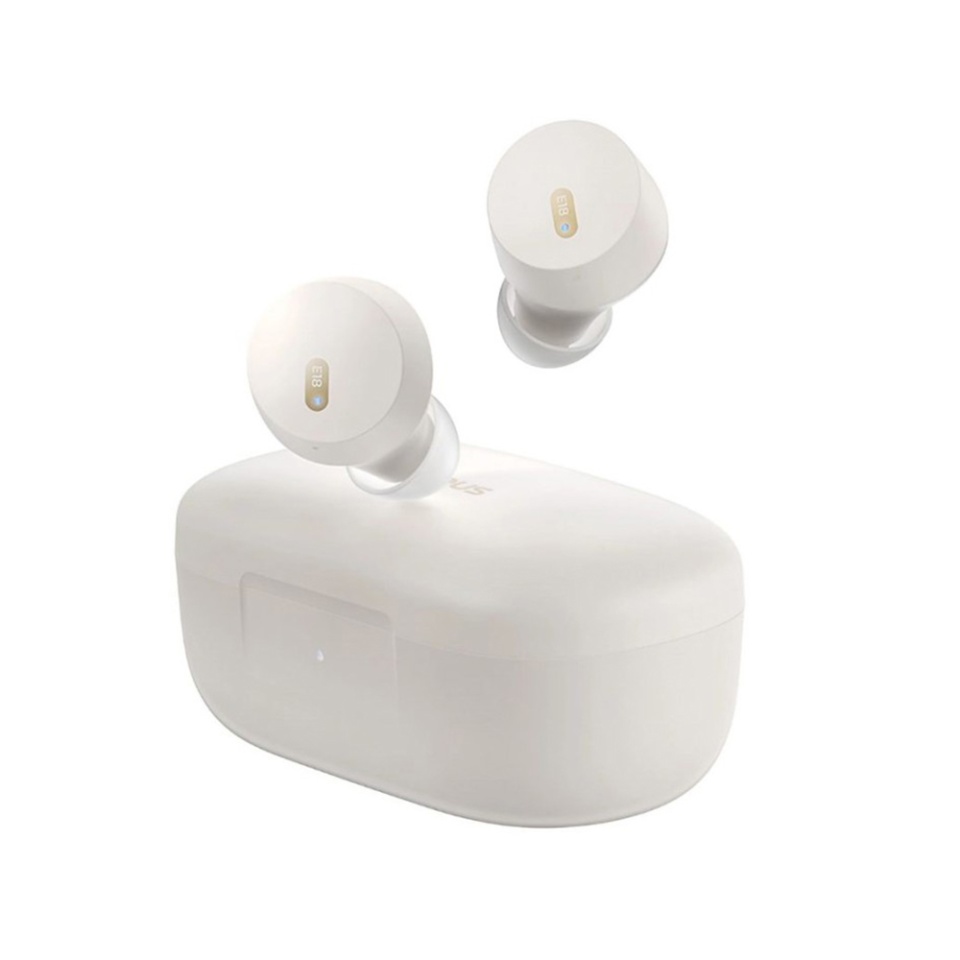 Casti Bluetooth Wireless, BaseusWireless Earbuds Bowie E18, Casti fara Fir, Bluetooth 5.3, TWS, USB-C, cu dock de incarcare, Rezistente la Apa IPX4, Alb - 1 | YEO